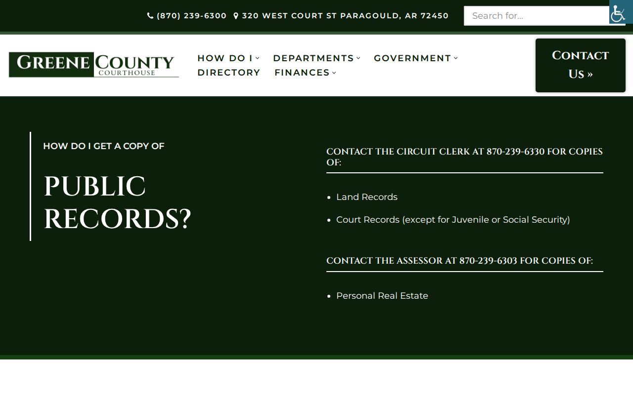Greene County copy guide for Paragould neighbors and block records