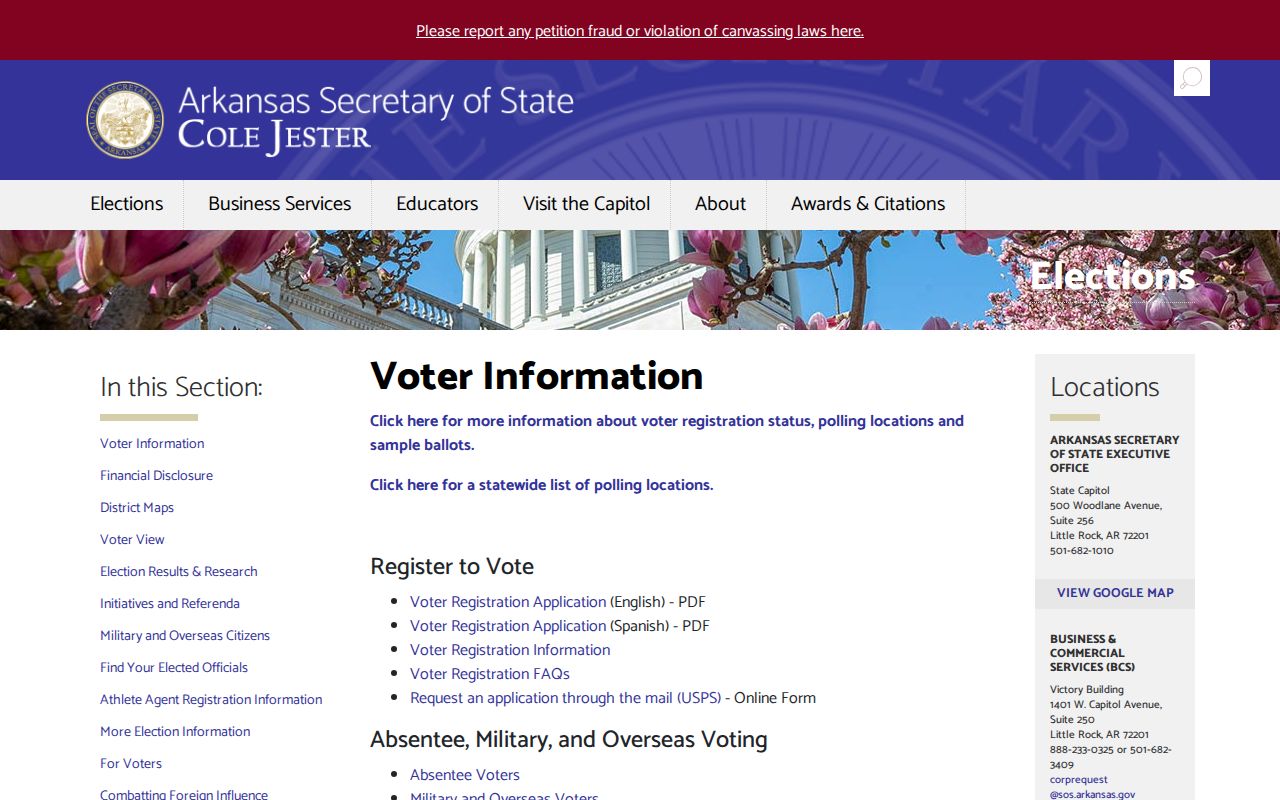 Paragould ZIP code directory Arkansas voter information channel